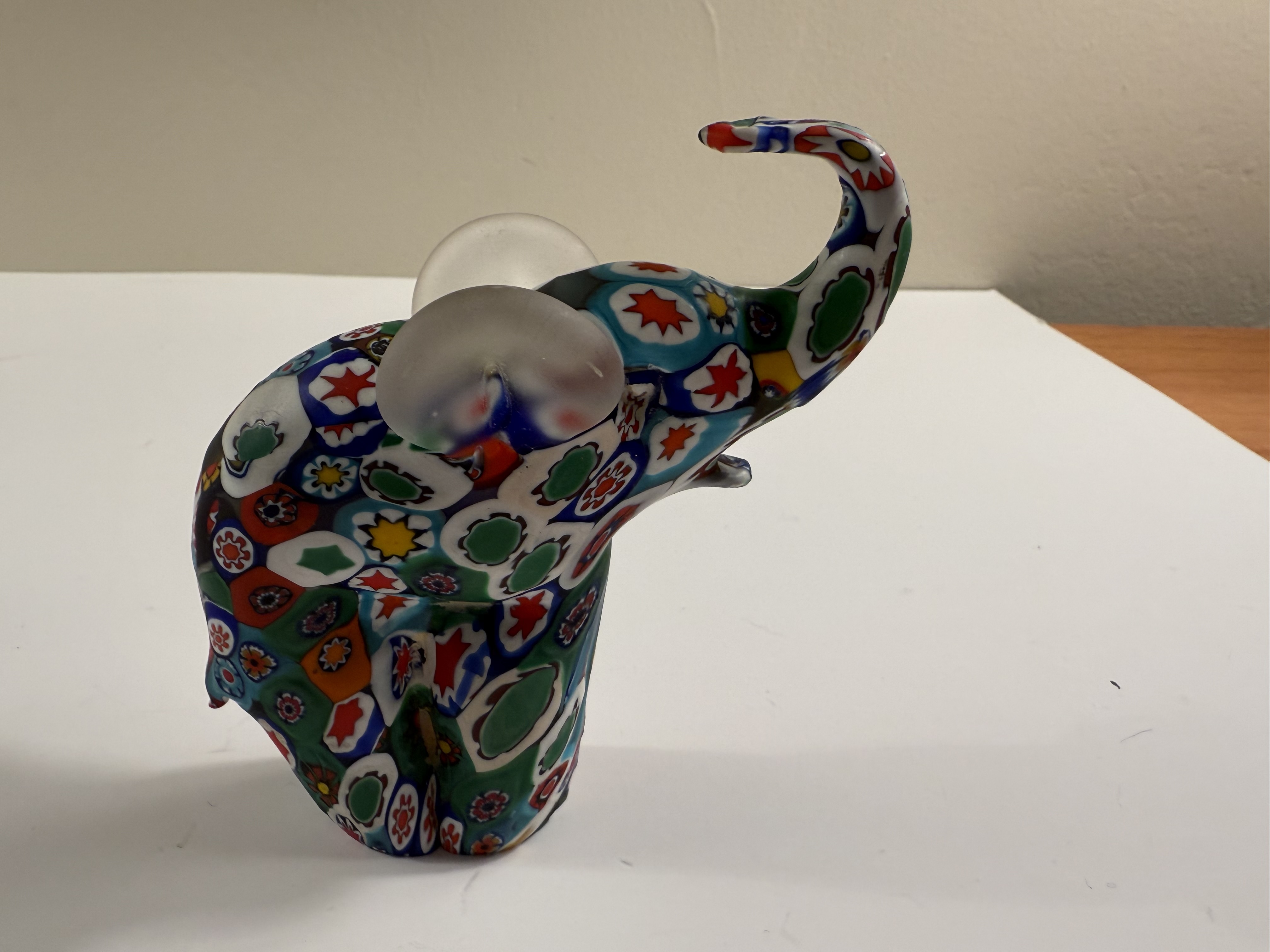 Murano Glass Millefiori Elephant